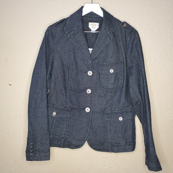 Talbots size 12 jean blazer y2k style - Picture 4 of 4